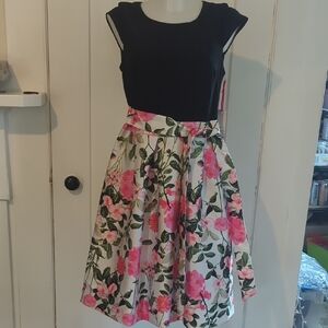 Elle Black and Floral Dress